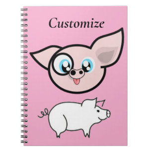 Goofy Pig Smiling Thunder_Cove Notebook