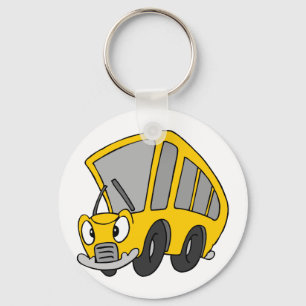 Goofy School Bus Key Ring