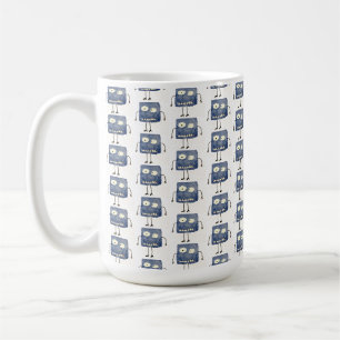 Goofy Square Blue Cartoon Guy Coffee Mug