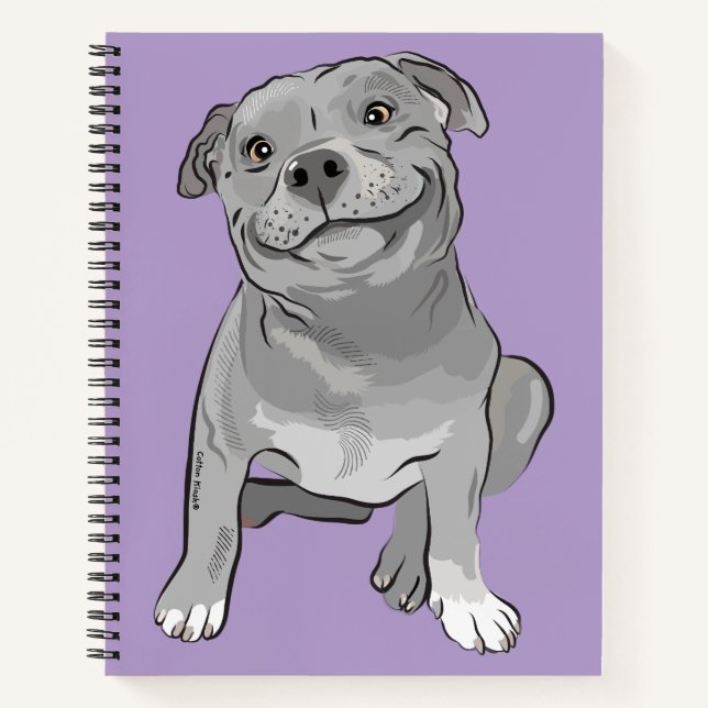 Goofy Staffy Deluxe Notepad - customisable Notebook (Front)