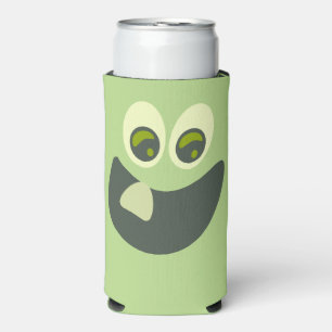 Goofy Tooth Grin Funny Novelty Cartoon Art Seltzer Can Cooler