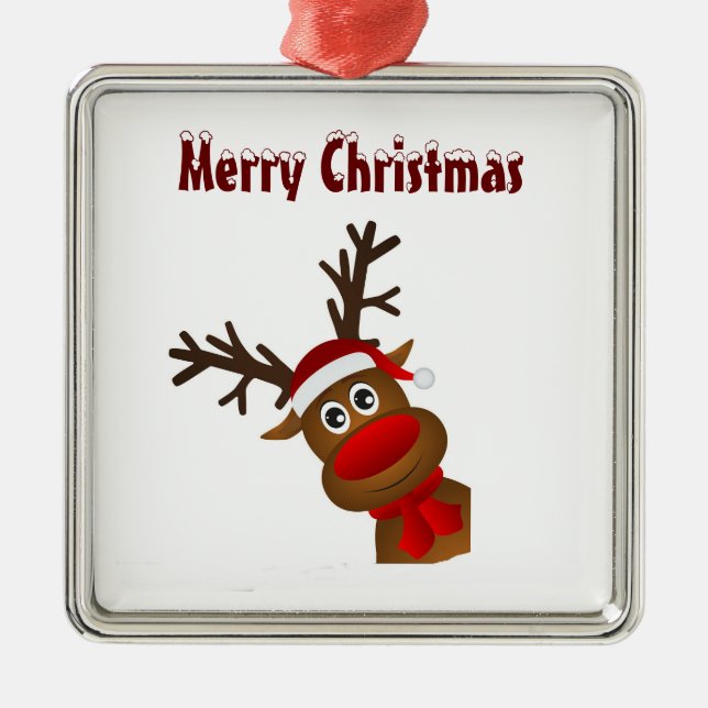 **GOOFY YET LOVABLE REINDEER** CHRISTMAS ORNAMENT (Front)