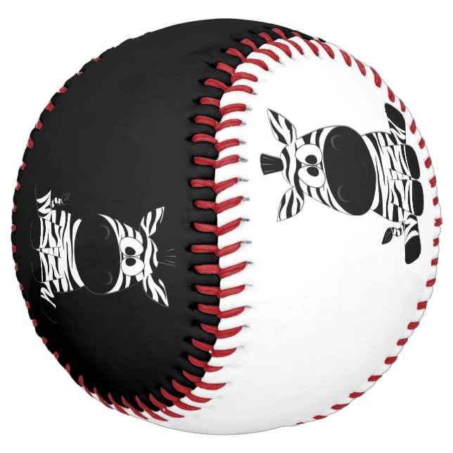 Goofy Zebra Softball (Angled)