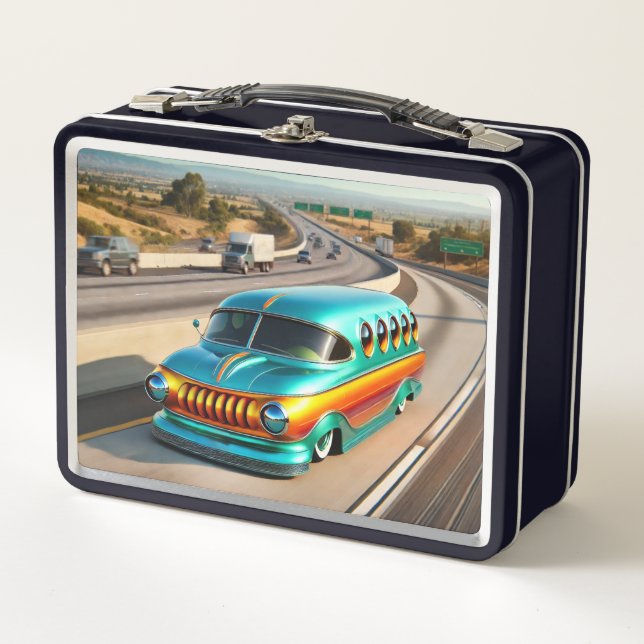 Googie Van Metal Lunch Box (Front)