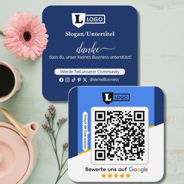 Google Bewertungskarte mit QR code Business Card  (Google Bewertungskarte mit QR code)