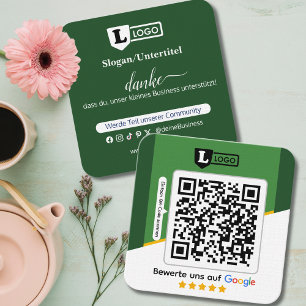 Google Bewertungskarte mit QR code Business Card
