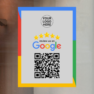 Google Business Reviews 5 Star Qr Code Grey 