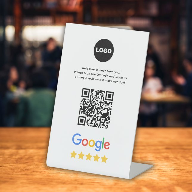 Google Business Reviews QR Code Pedestal Sign (Google Business Review QR Code Pedestal Sign)