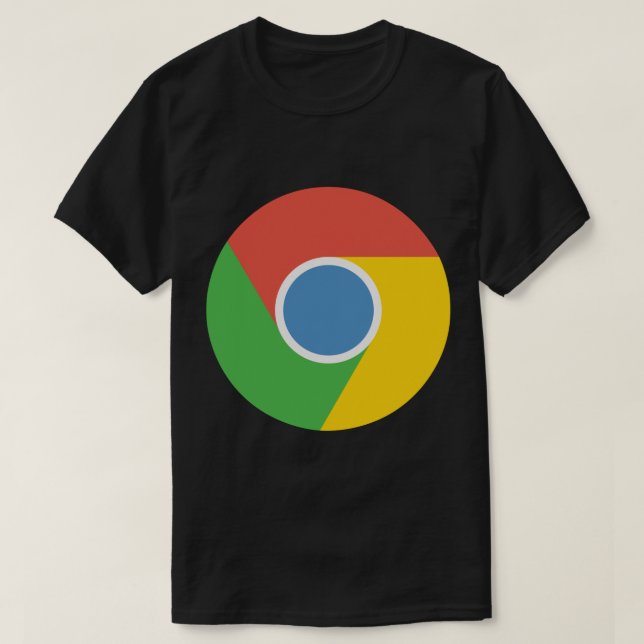 Google Chrome Sticker T-Shirt (Design Front)