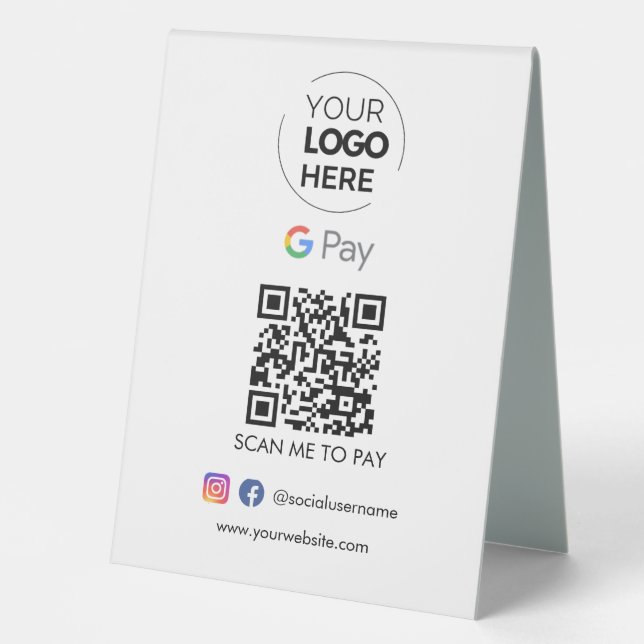  Google Pay QR Code Payment | Scan to Pay Business (Front)