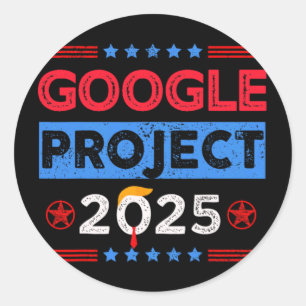 Google Project 2025 Retro For Trump Fan Classic Round Sticker