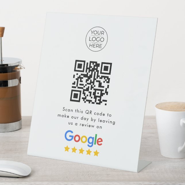 Google QR Code Business Review Pedestal Sign (In SItu)
