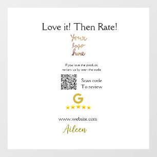 Google rate us review order purchase business QR