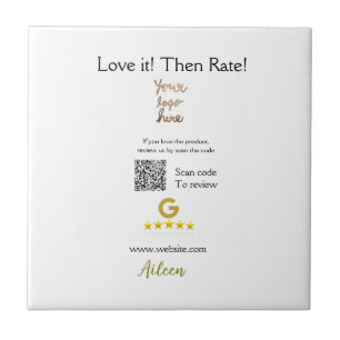 Google rate us review order purchase business QR Ceramic Tile