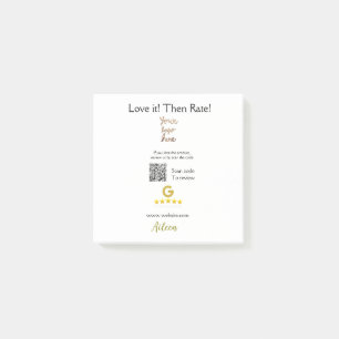 Google rate us review order purchase business QR Post-it Notes