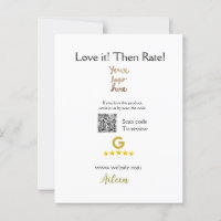 Google rate us review order purchase business QR