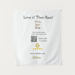 Google rate us review order purchase business QR Tapestry