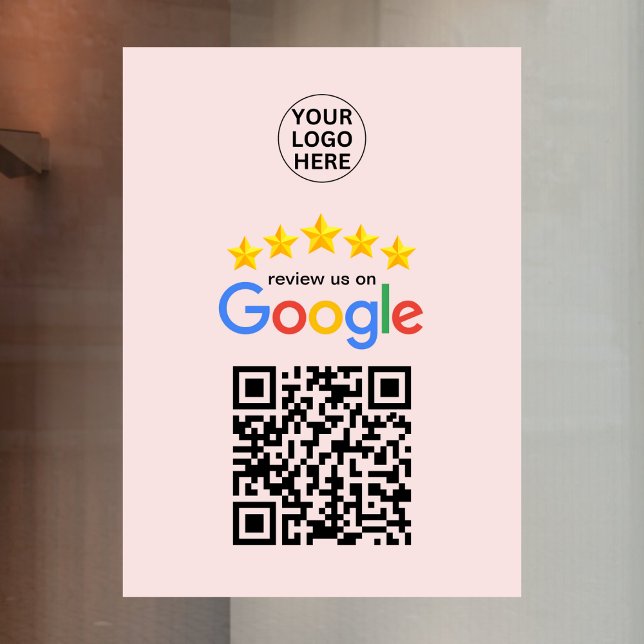 Google Review Business 5 Star Qr Code Blush Pink  (Creator Uploaded)