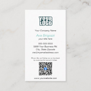 Google Review - Business Card - Facebook QR Link