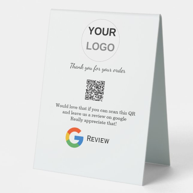 Google review business logo Scan QR review (Front)