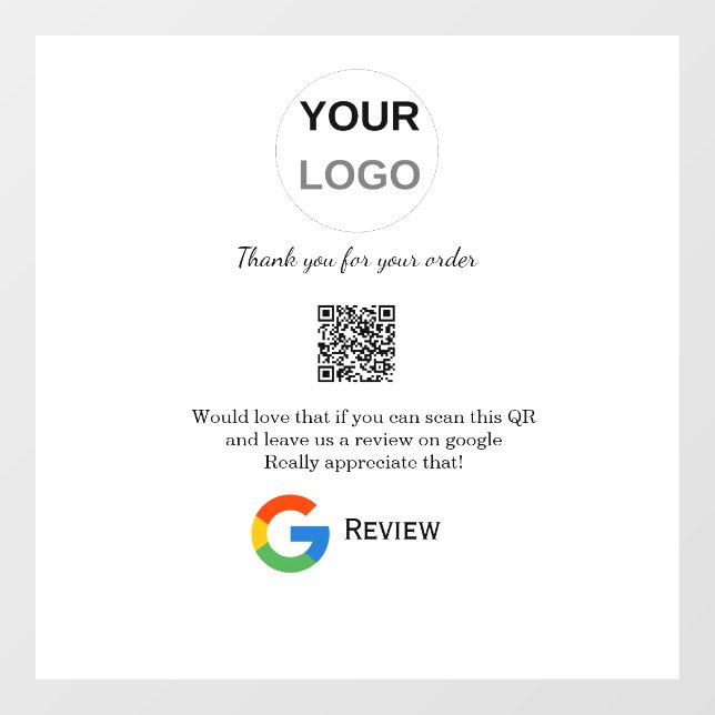 Google review business logo Scan QR review (Sheet)