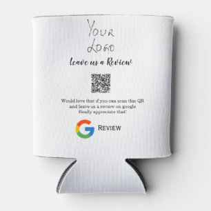 Google review business logo Scan QR review Can Cooler