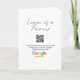 Google review business logo Scan QR review Card