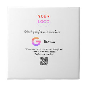 Google review business logo Scan QR review Ceramic Tile
