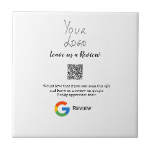 Google review business logo Scan QR review Ceramic Tile