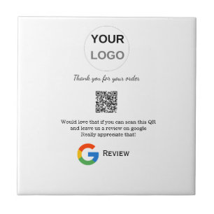 Google review business logo Scan QR review Ceramic Tile