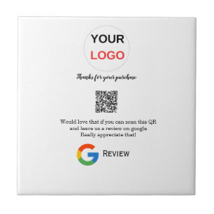 Google review business logo Scan QR review Ceramic Tile