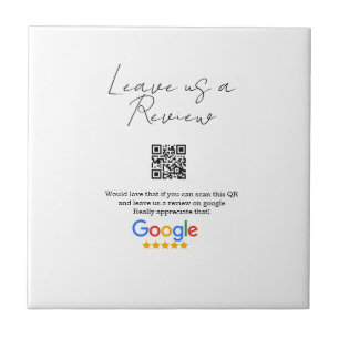 Google review business logo Scan QR review Ceramic Tile