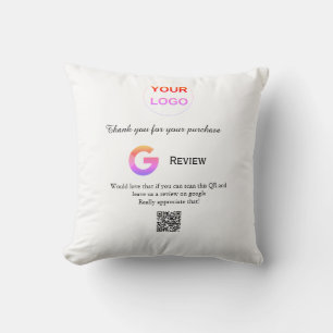 Google review business logo Scan QR review Cushion