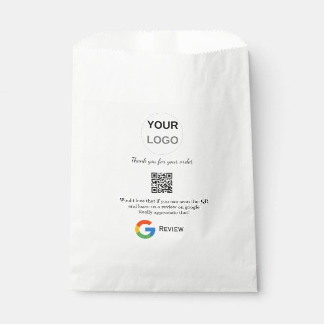 Google review business logo Scan QR review Favour Bag (Front)