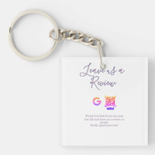 Google review business logo Scan QR review Key Ring