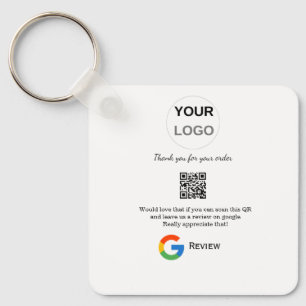 Google review business logo Scan QR review Key Ring