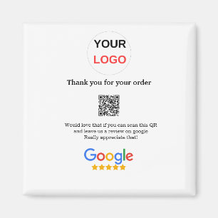 Google review business logo Scan QR review Magnet