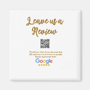 Google review business logo Scan QR review Magnet