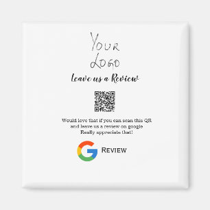 Google review business logo Scan QR review Magnet