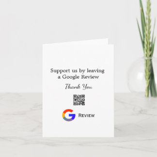 Google review business logo Scan QR review Note Card