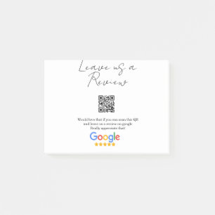 Google review business logo Scan QR review Post-it Notes