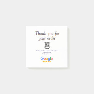 Google review business logo Scan QR review Post-it Notes