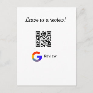 Google review business logo Scan QR review Postcard