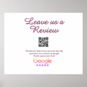 Google review business logo Scan QR review Poster