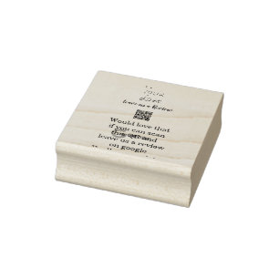 Google review business logo Scan QR review Rubber Stamp