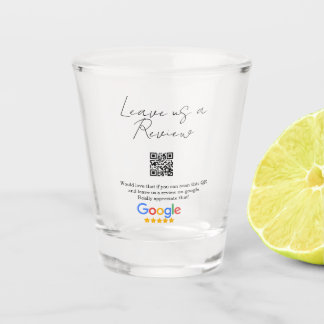Google review business logo Scan QR review Shot Glass