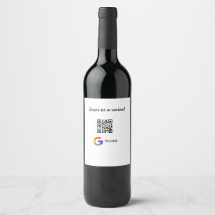 Google review business logo Scan QR review Wine Label