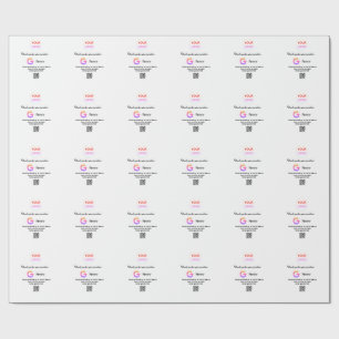 Google review business logo Scan QR review Wrapping Paper