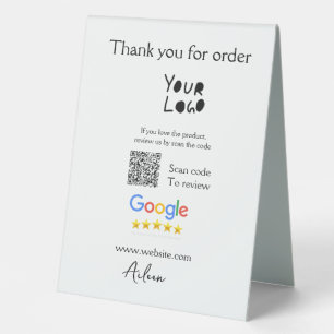 Google review business logo website scan QR code