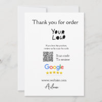 Google review business logo website scan QR code